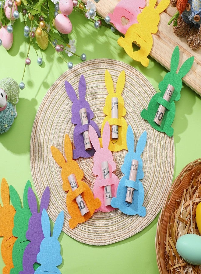 Sunnymove 24 Pcs Easter Bunny Money Holder for Cash Easter Gifts Bulk Felt Bunny Money Card Holder Cute Basket Stuffers Decoration for Grandchildren Family Friends Holiday Party Keepsake (Pastel) - Image 5